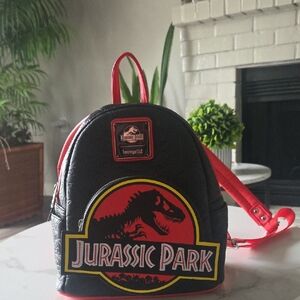 Jurassic Park Kids Backpack - Black and Red